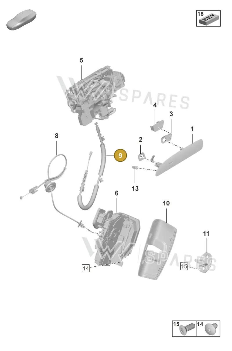 9J1839017 — Porsche Taycan Sport Turismo (2019-2024) diagram p56804300, position 9