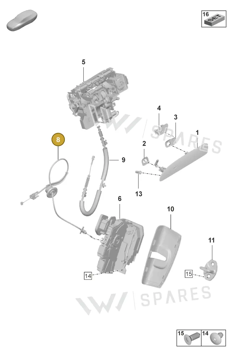 9J1839085 — Porsche Taycan Sport Turismo (2019-2024) diagram p56804300, position 8
