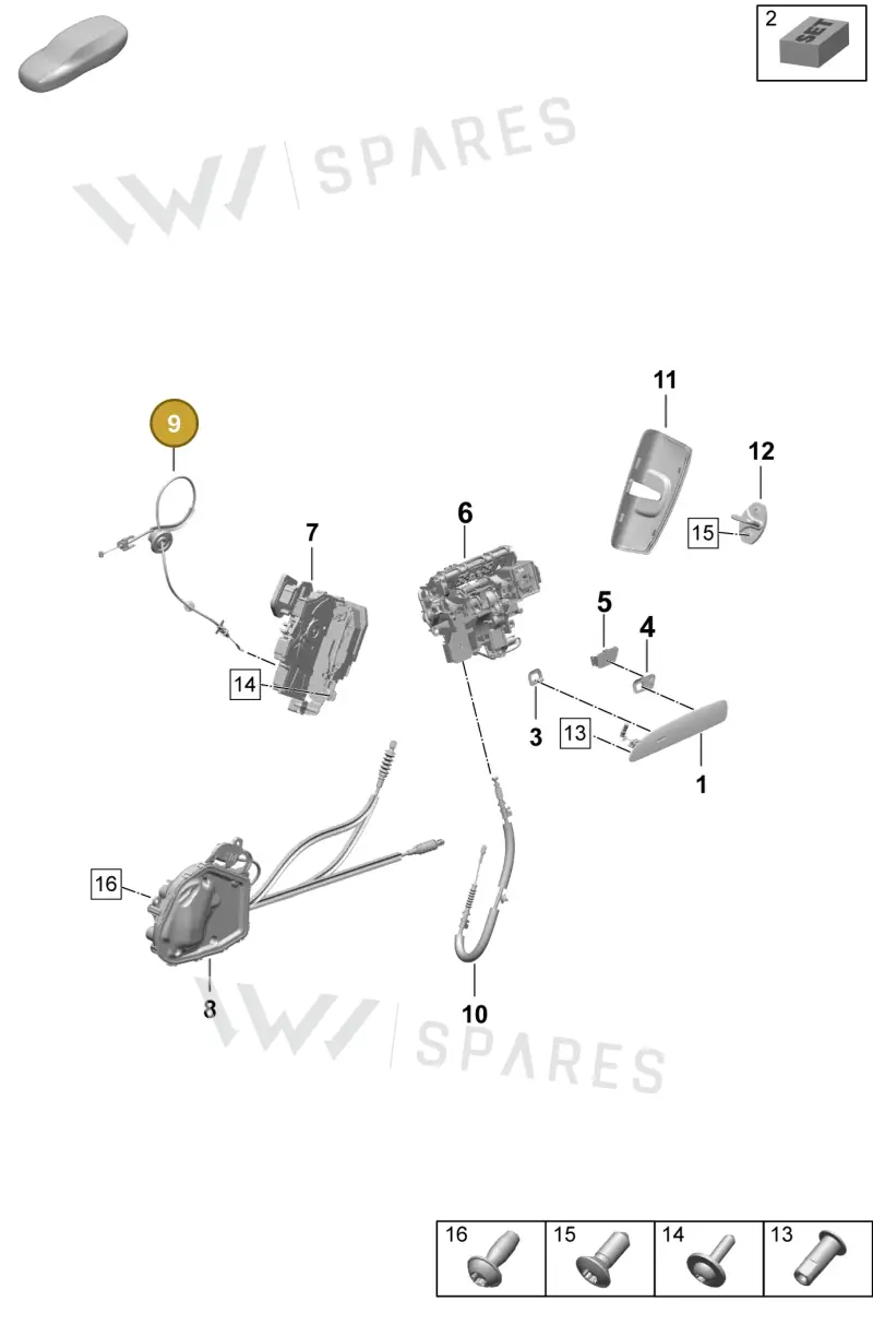 9J1839085 — Porsche Taycan Sport Turismo (2023-) diagram p64804250, position 9