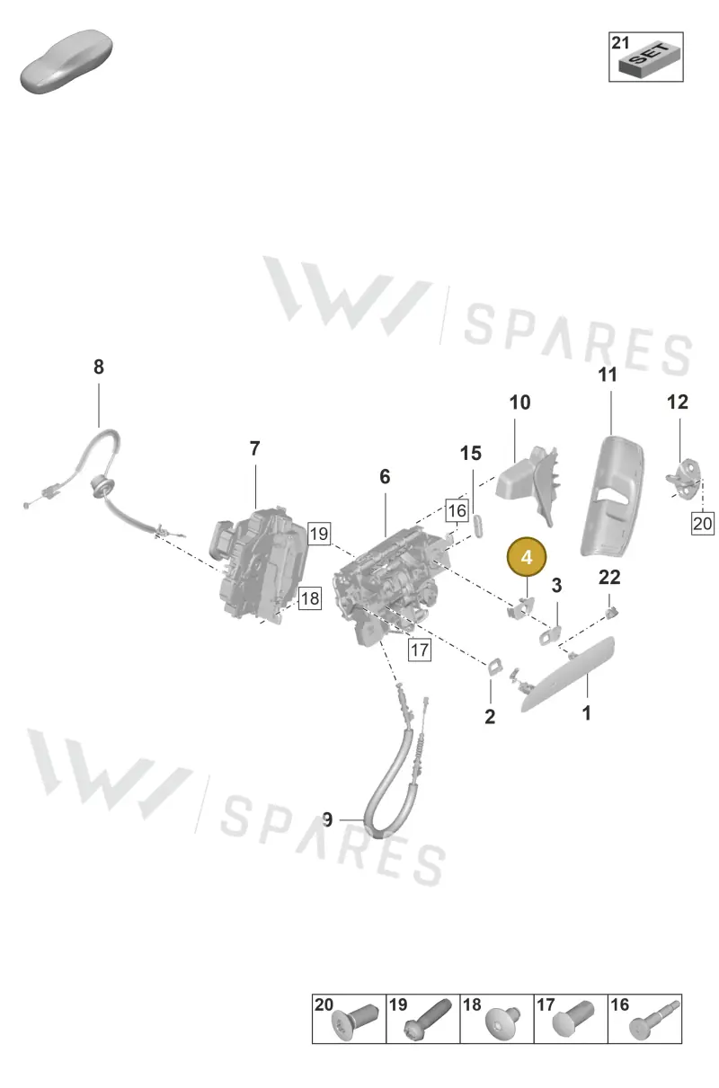 9J1839159 — Porsche Taycan Sport Turismo (2019-2024) diagram p56804100, position 4
