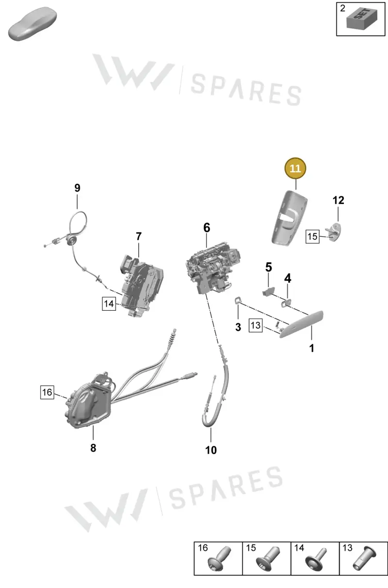 9J1839706 — Porsche Taycan Sport Turismo (2023-2025) diagram p64804250, position 11