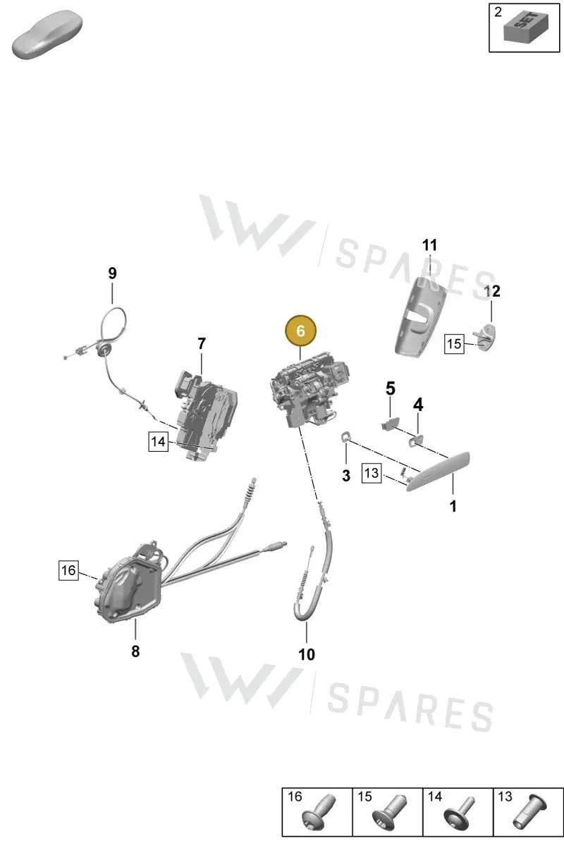 9J1839885 — Porsche Taycan Sport Turismo (2023-) diagram p64804250, position 6