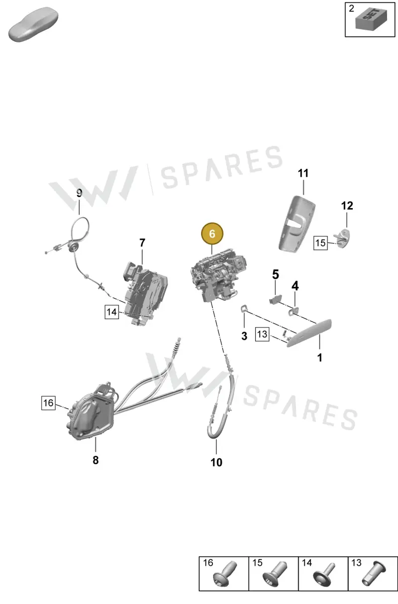 9J1839886 — Porsche Taycan Sport Turismo (2023-2025) diagram p64804250, position 6