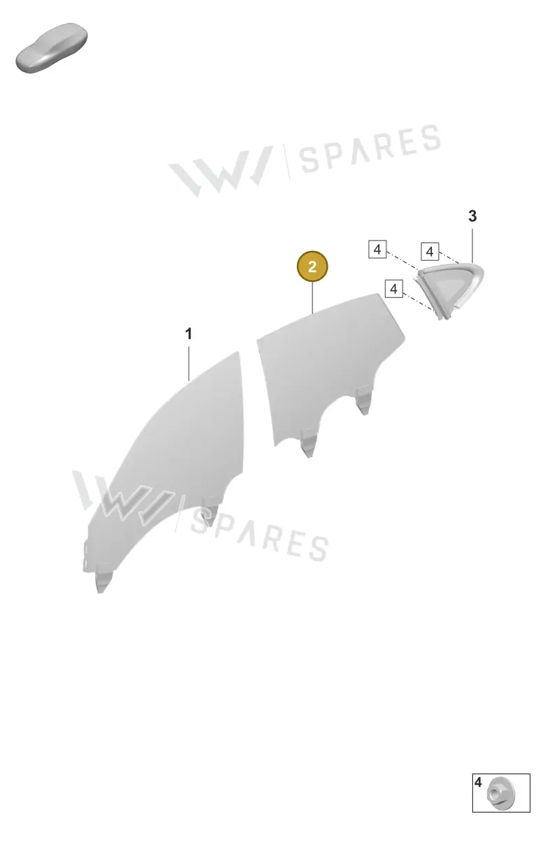 9J1845025E — Porsche Taycan Sport Turismo (2019-2024) diagram p56805010, position 2