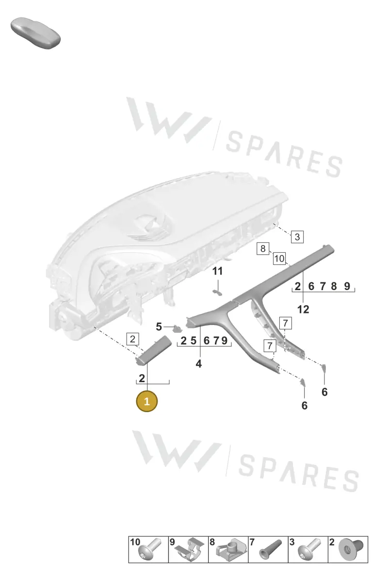 9J1857005EOX7 — Porsche Taycan Sport Turismo (2023-) diagram p56809060, position 1