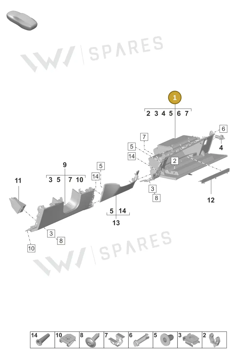 9J1857095KOX7 — Porsche Taycan Sport Turismo (2023-) diagram p56809080, position 1