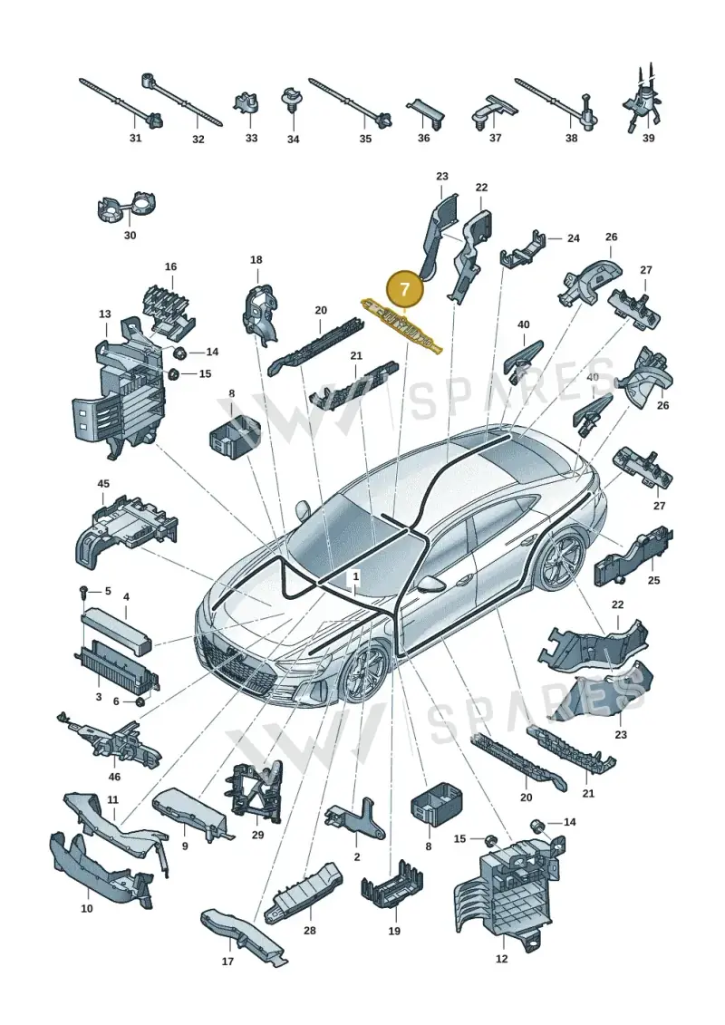 9J1857155A — Audi RS e-tron GT (2020-2025) diagram 4j1971800, position 7