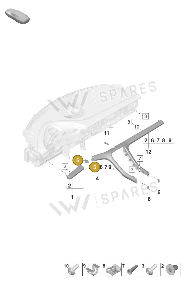 9J18575045Q0 — Porsche Taycan Sport Turismo (2023-) diagram p56809060, position 5