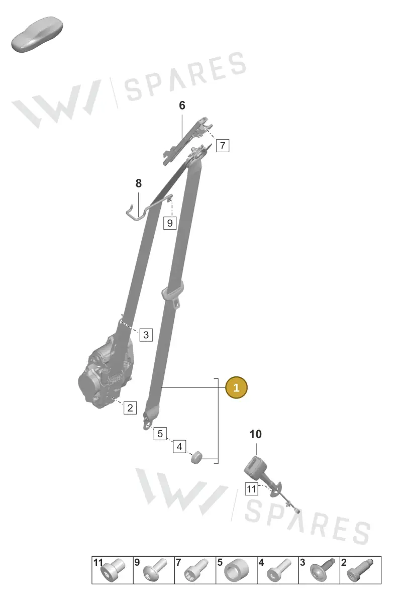 9J1857705SU01 — Porsche Taycan Sport Turismo (2023-2025) diagram p56812000, position 1
