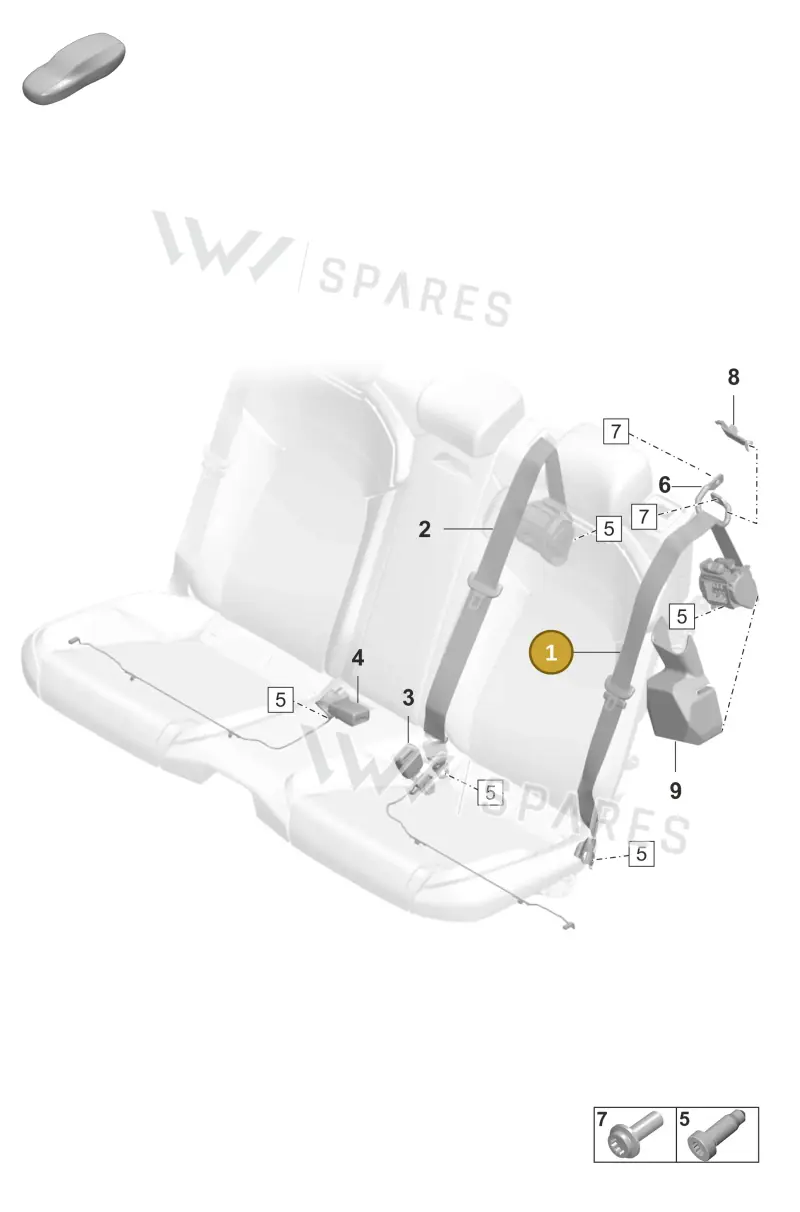 9J1857806POO3 — Porsche Taycan Sport Turismo (2023-) diagram p56812100, position 1