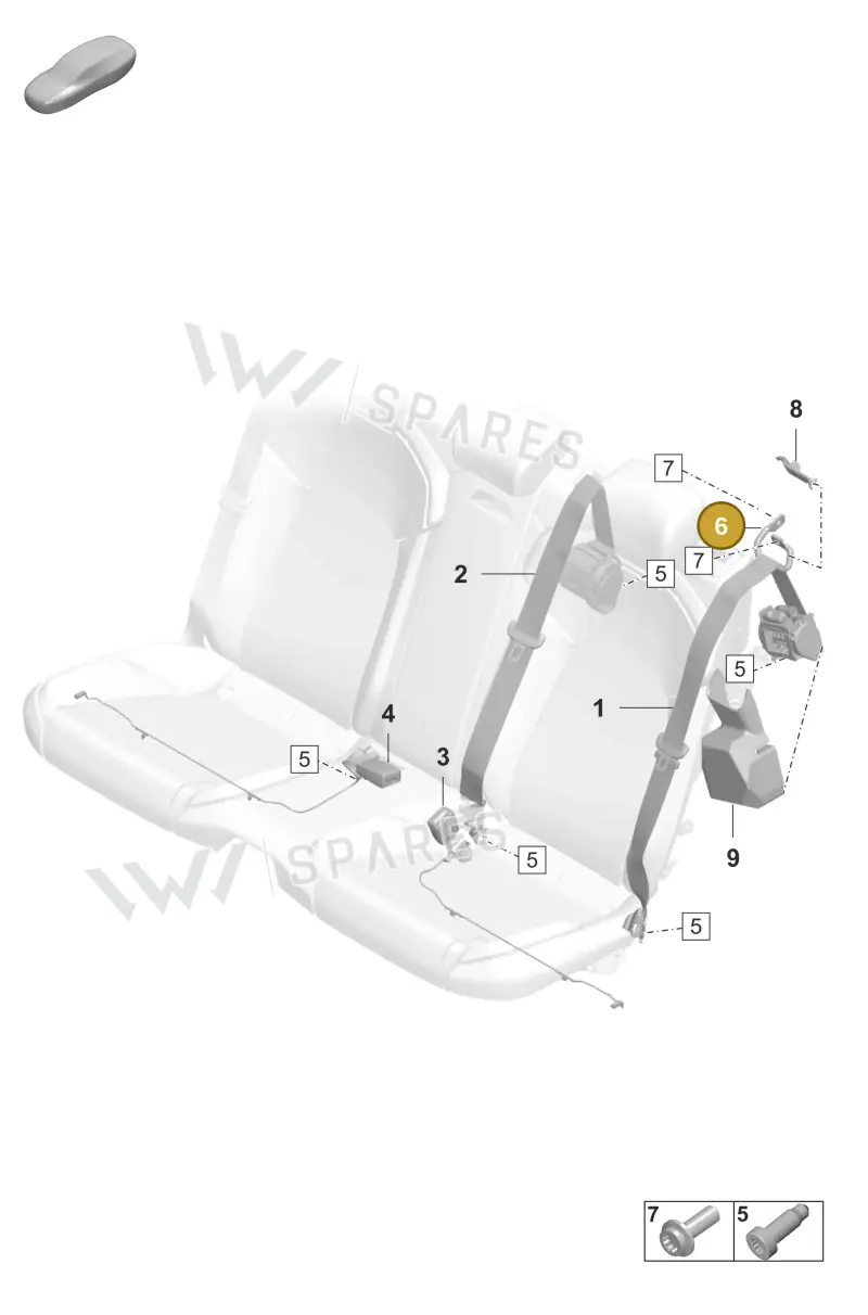 9J1858813 — Porsche Taycan Sport Turismo (2023-2025) diagram p56812100, position 6