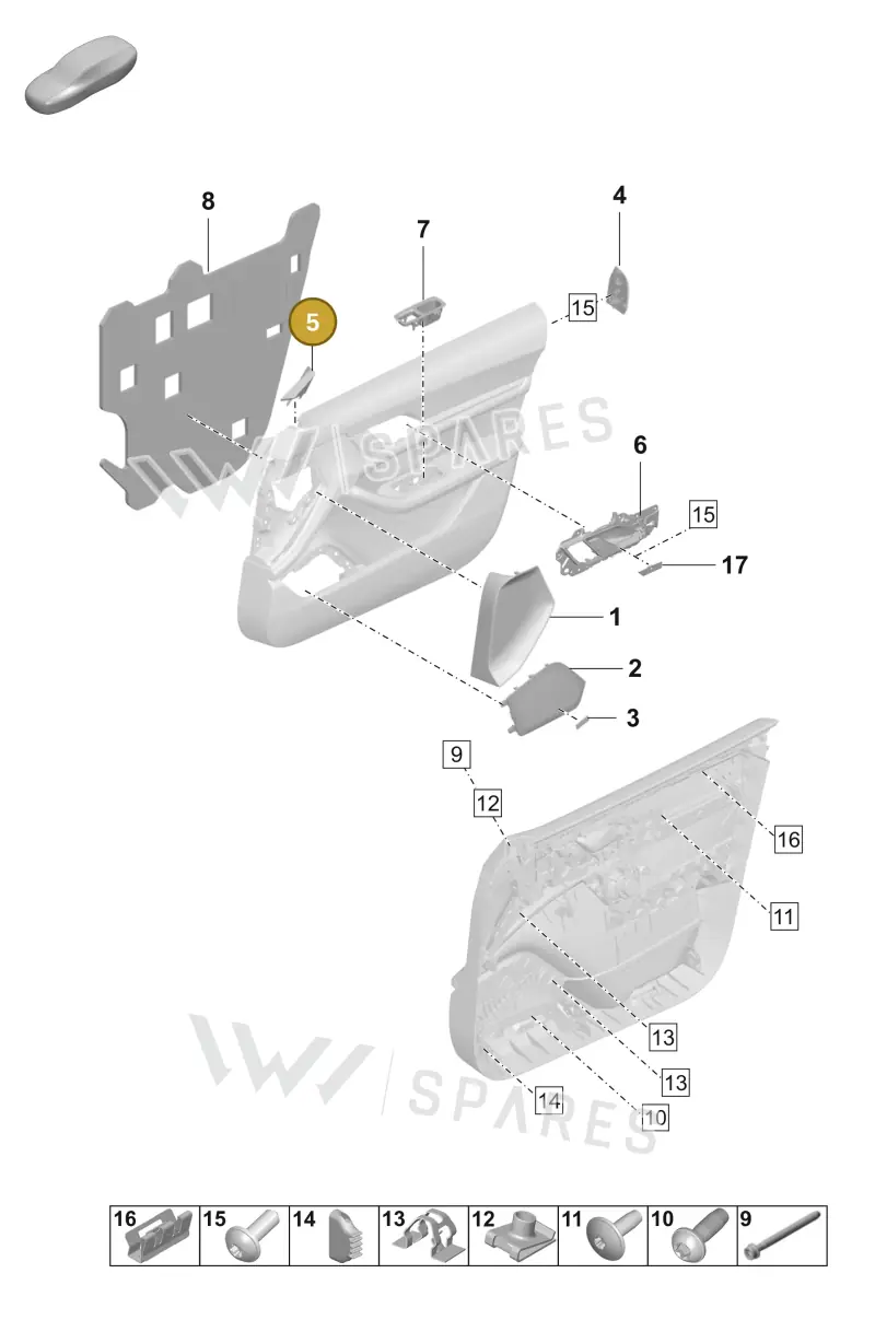 9J18675895Q0 — Porsche Taycan Sport Turismo (2023-) diagram p56808450, position 5