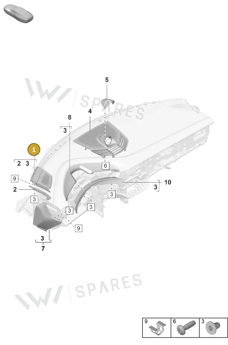 9J1868147A5Q0 — Porsche Taycan Sport Turismo (2023-) diagram p56809020, position 1