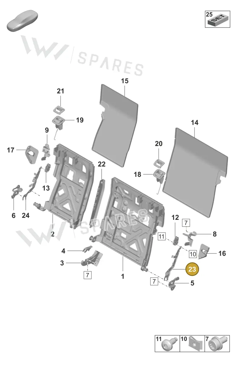 9J1885189 — Porsche Taycan Sport Turismo (2023-2025) diagram p56818000, position 23