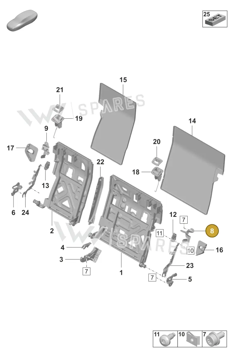 9J1886161 — Porsche Taycan Sport Turismo (2023-2025) diagram p56818000, position 8