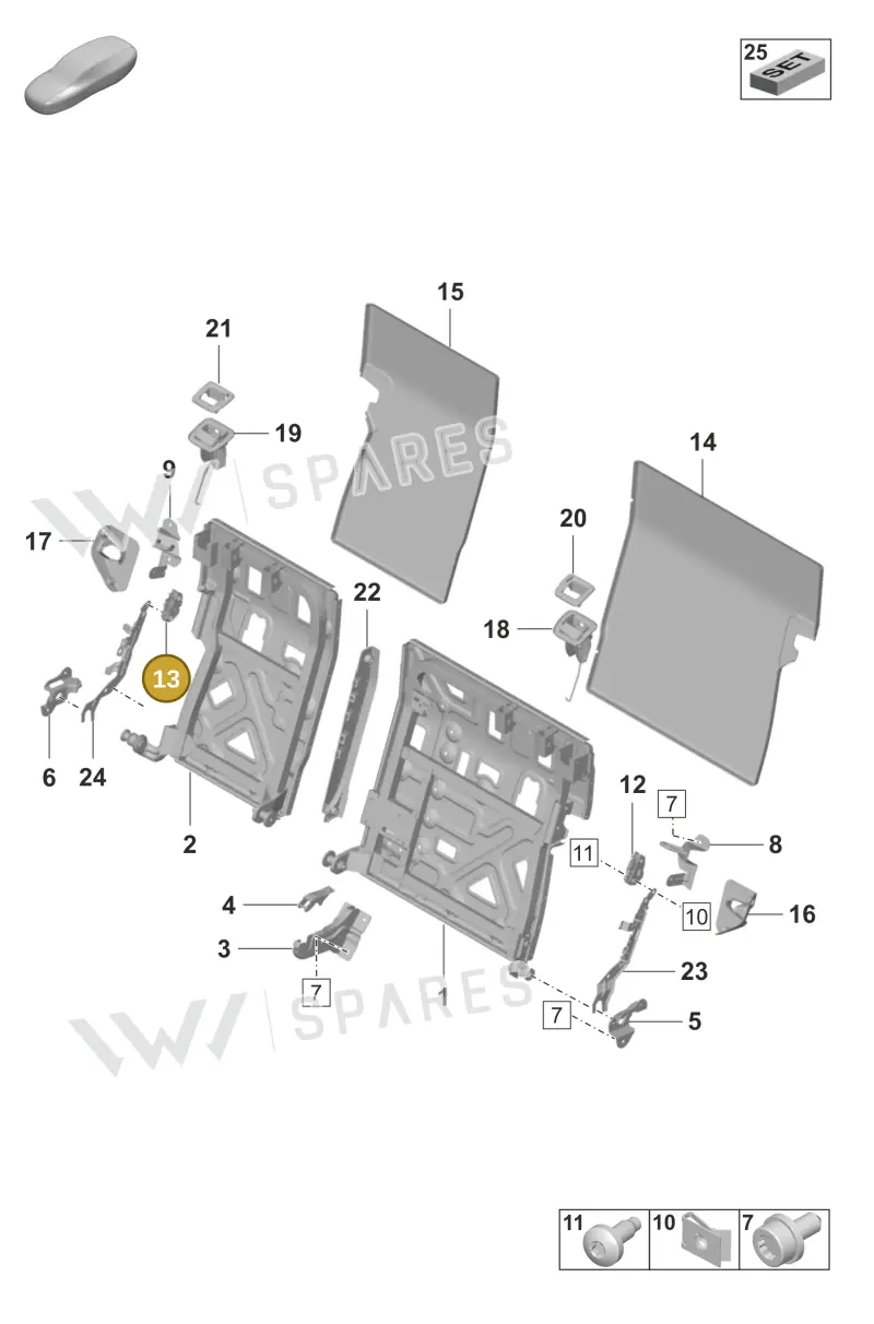 9J1886482 — Porsche Taycan Sport Turismo (2023-2025) diagram p56818000, position 13