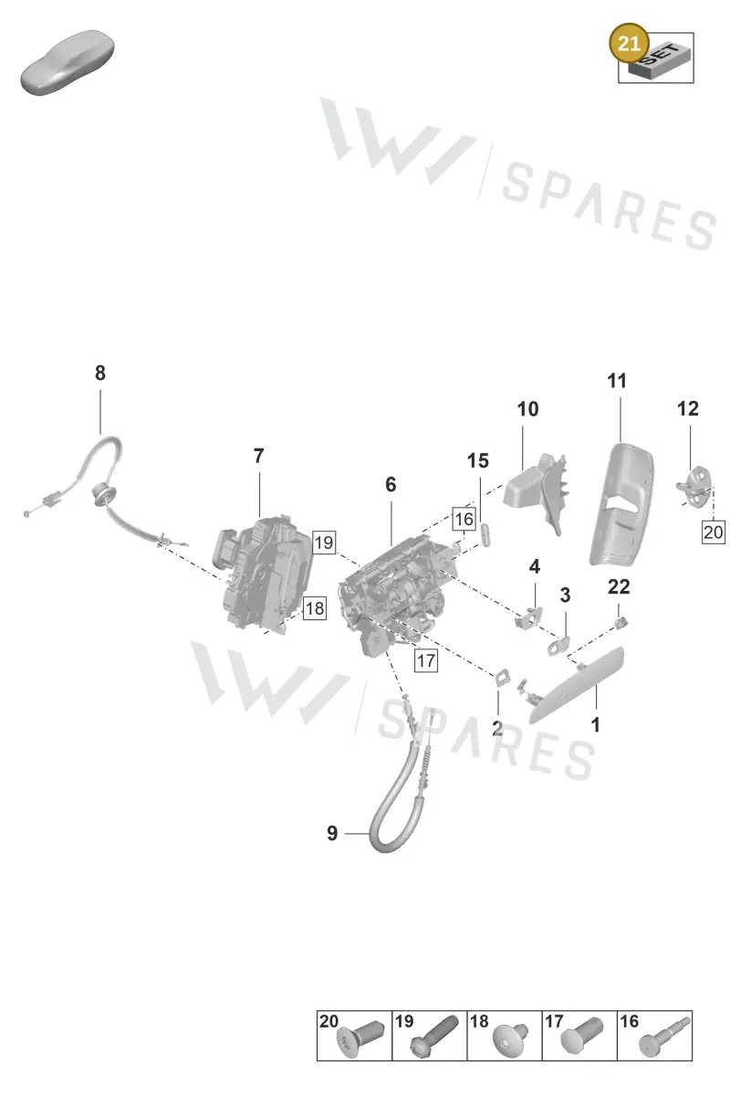9J1898039 — Porsche Taycan Sport Turismo (2019-2024) diagram p56804100, position 21
