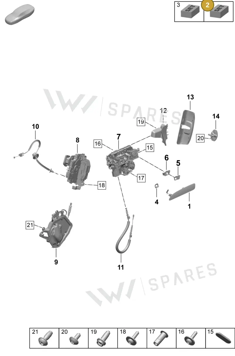 9J1898039 — Porsche Taycan Sport Turismo (2023-2025) diagram p64804200, position 2