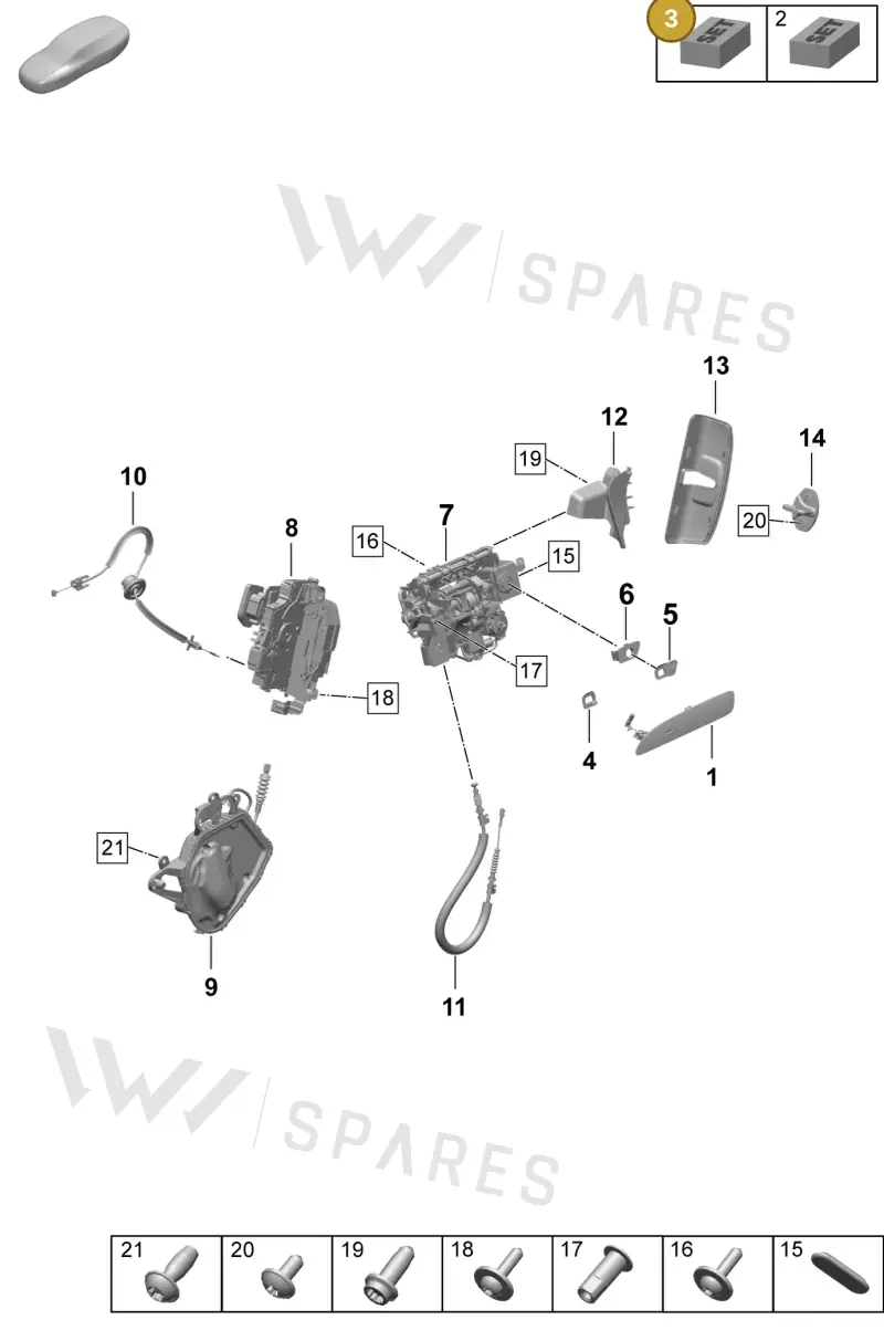9J1898040 — Porsche Taycan Sport Turismo (2023-2025) diagram p64804200, position 3