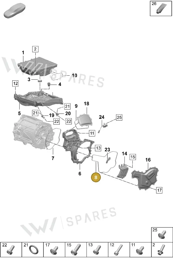 9J1903575 — Porsche Taycan Sport Turismo (2023-2025) diagram p64152060, position 8