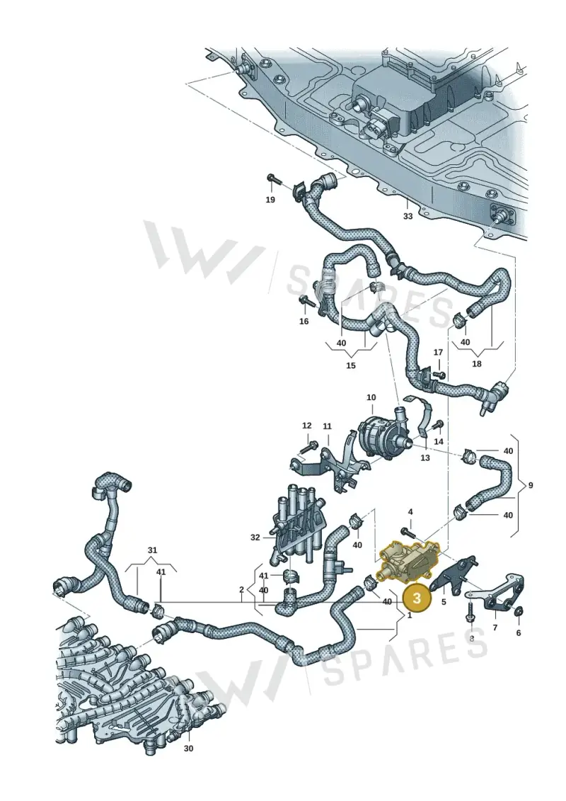 9J1906459C — Audi RS e-tron GT (2020-2025) diagram 4j1121040, position 3