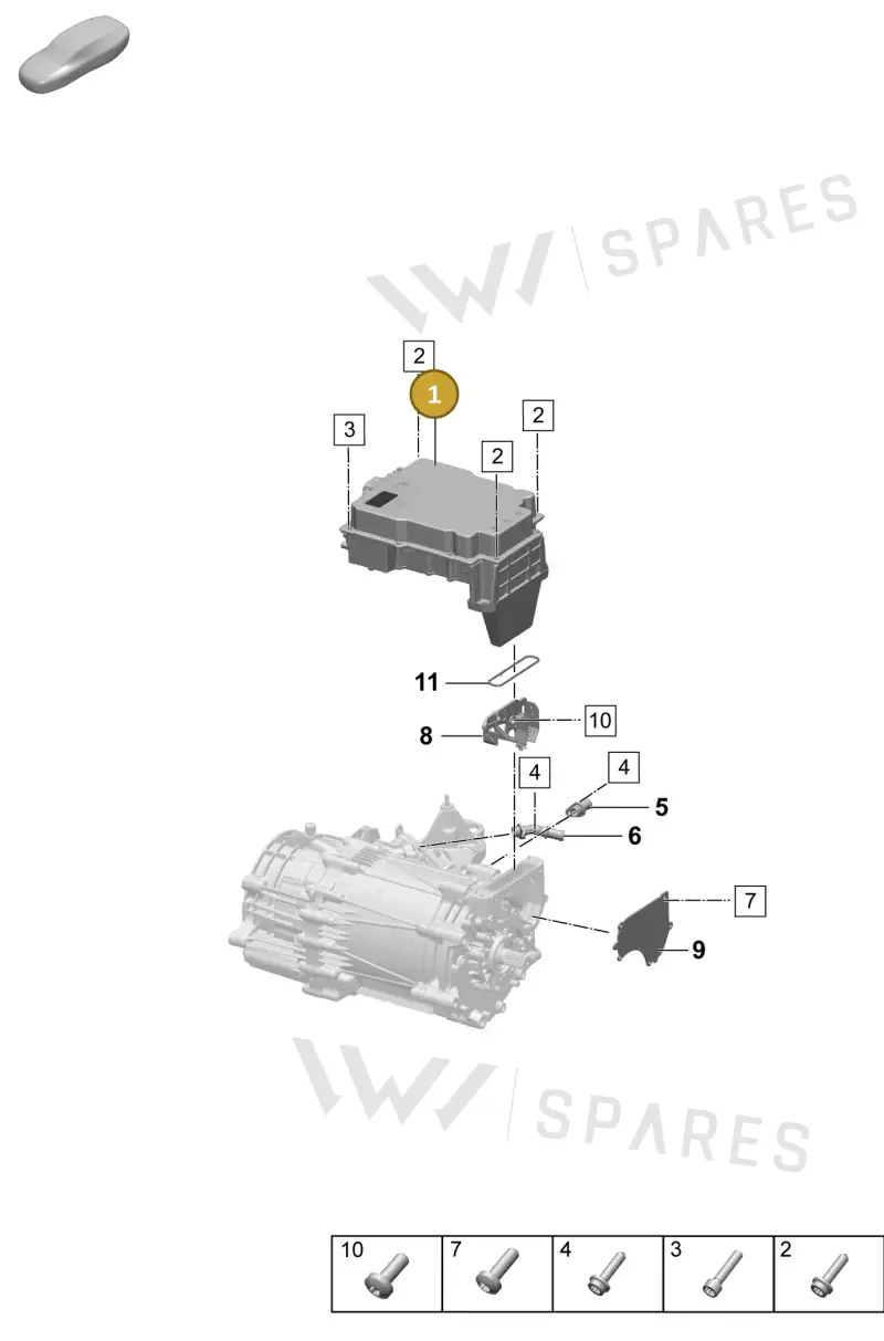 9J1907124BB — Porsche Taycan Sport Turismo (2023-2025) diagram p64152000, position 1