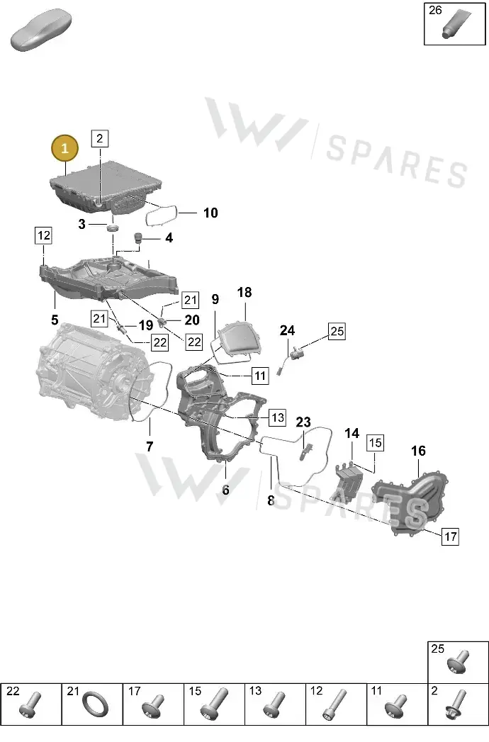 9J1907230B — Porsche Taycan Sport Turismo (2023-2025) diagram p64152060, position 1