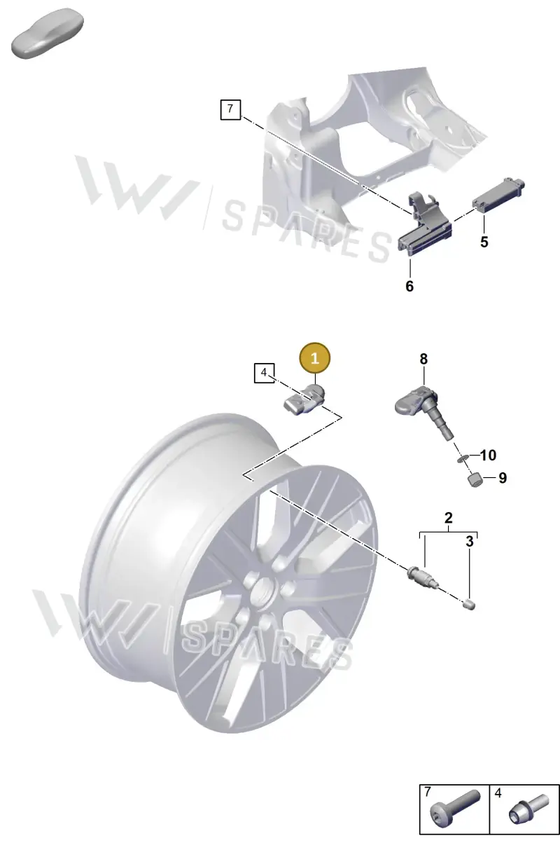 9J1907275B — Porsche Taycan Sport Turismo (2019-2024) diagram p56601500, position 1