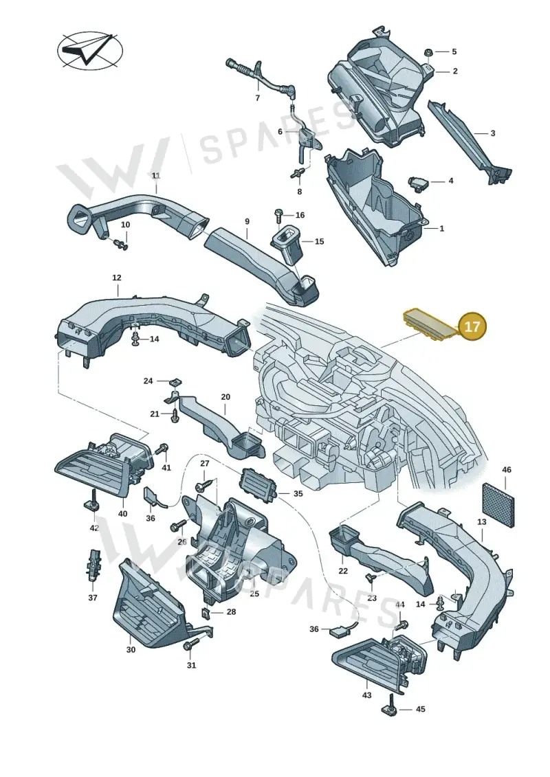 9J1907539D1E0 — Audi RS e-tron GT (2020-2025) diagram 4j1819100, position 17