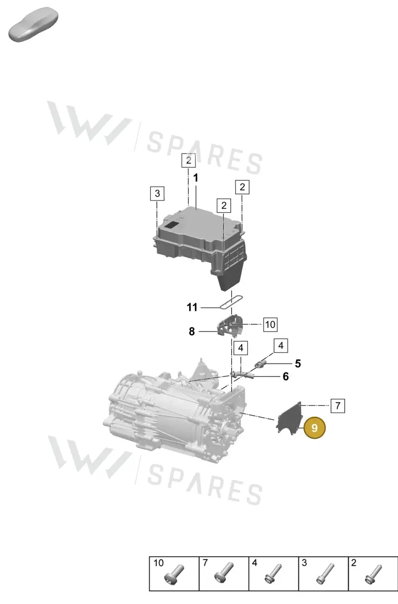 9J1907614 — Porsche Taycan Sport Turismo (2023-) diagram p64152000, position 9
