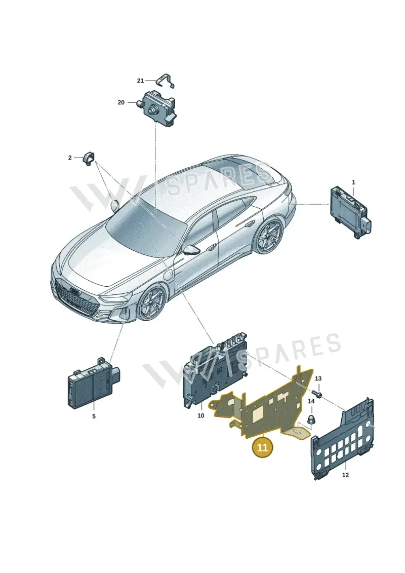 9J1907682A — Audi RS e-tron GT (2020-2020) diagram 4j1907220, position 11