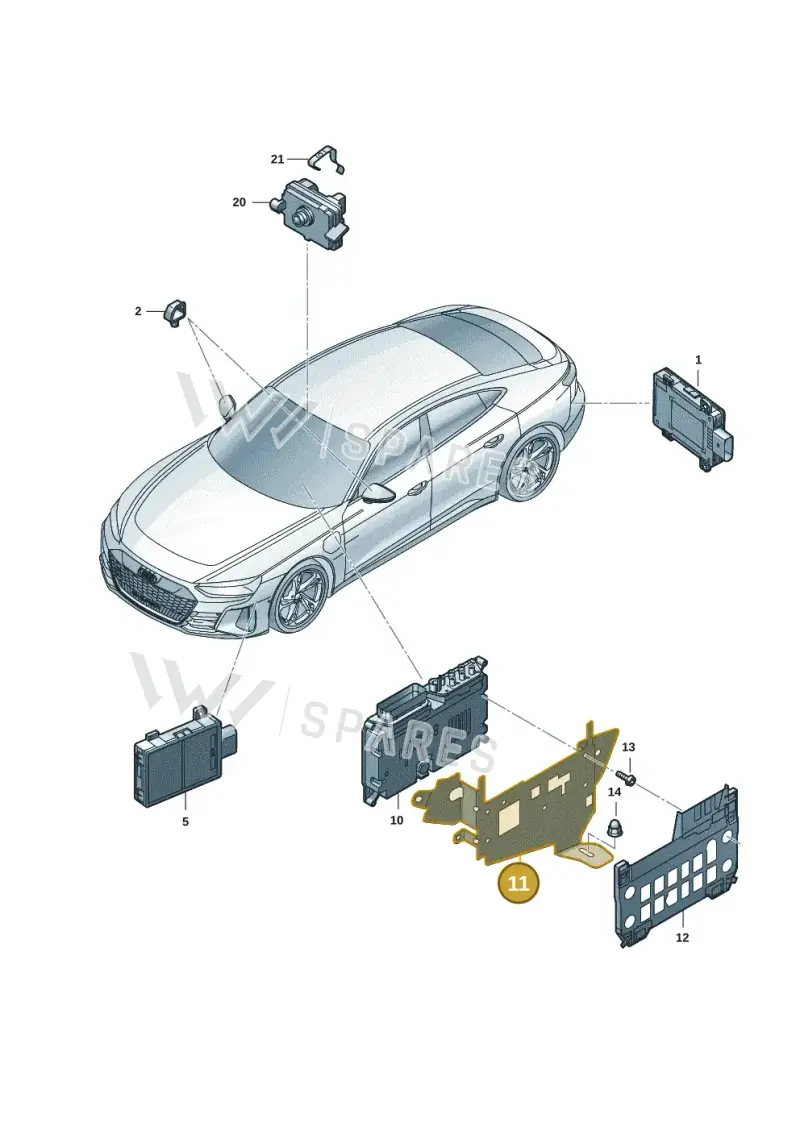 9J1907682B — Audi RS e-tron GT (2020-2025) diagram 4j1907220, position 11