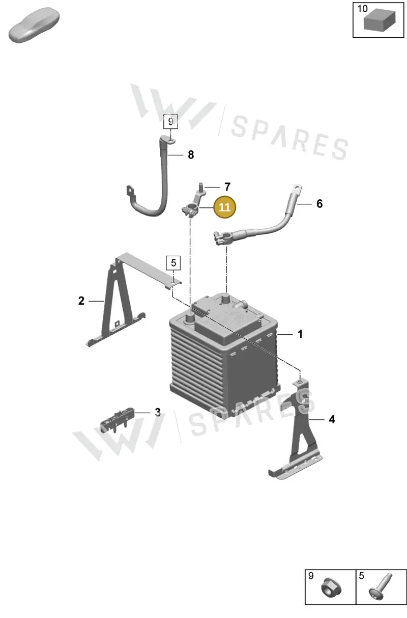 9J1915137C — Porsche Taycan Sport Turismo (2023-2025) diagram p64902300, position 11