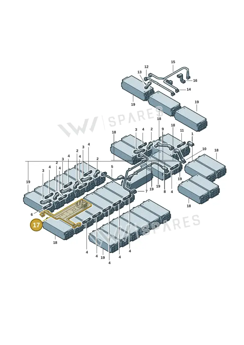 9J1915153BA — Audi RS e-tron GT (2020-2025) diagram 4j1915550, position 17