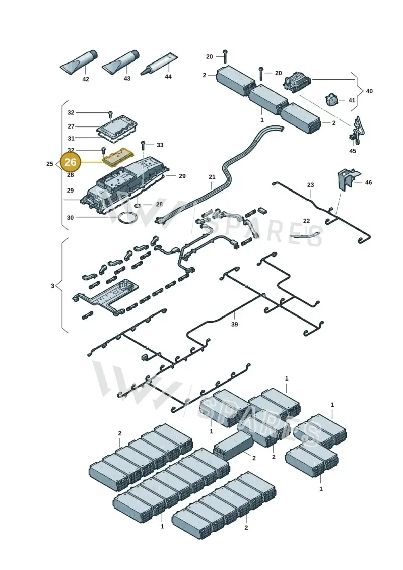 9J1915234AR — Audi RS e-tron GT (2020-2025) diagram 4j1915540, position 26