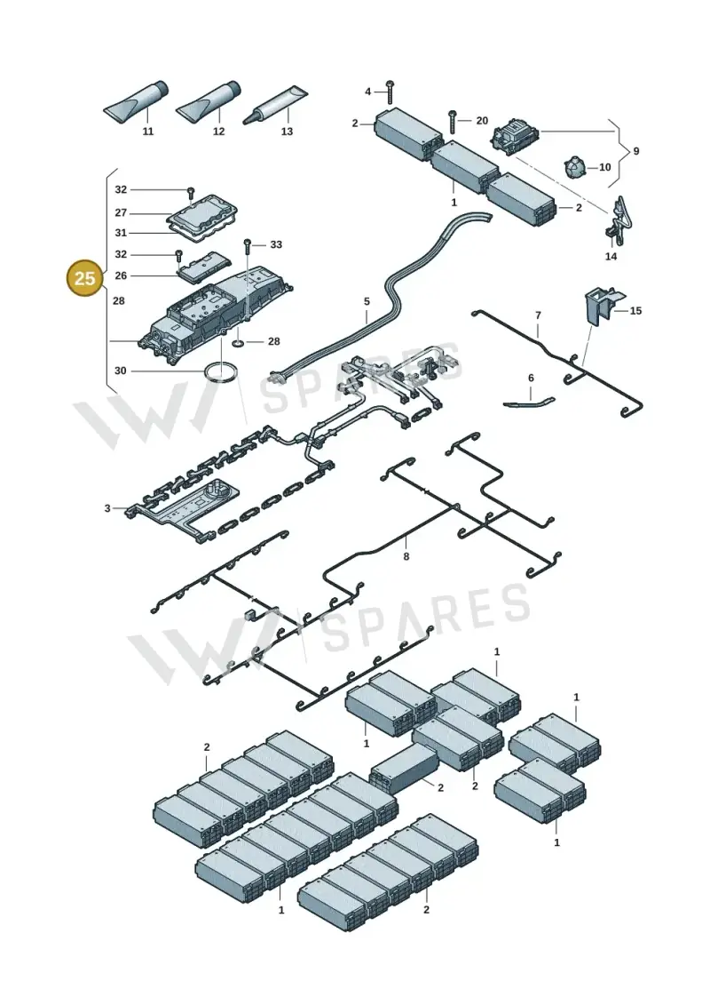 9J1915249G — Audi RS e-tron GT (2020-2025) diagram 4j1915540, position 25