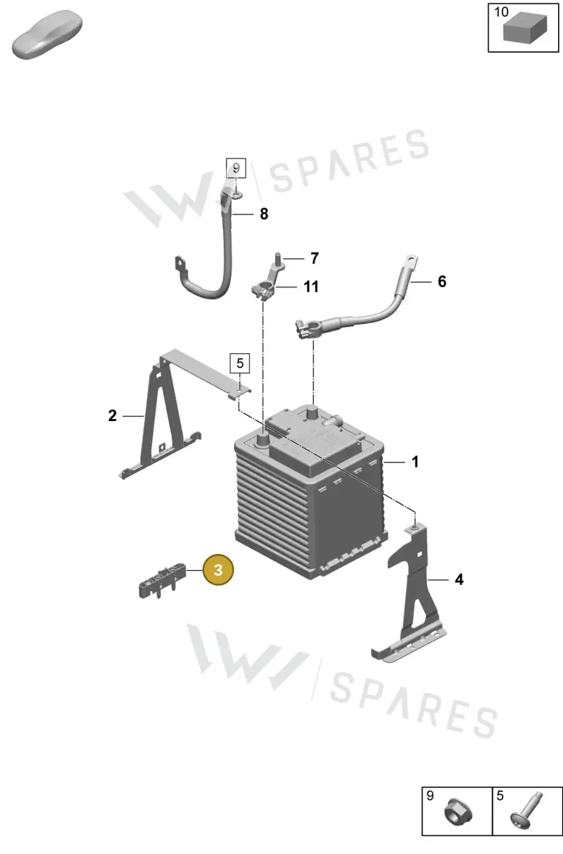 9J1915344 — Porsche Taycan Sport Turismo (2023-2025) diagram p64902300, position 3