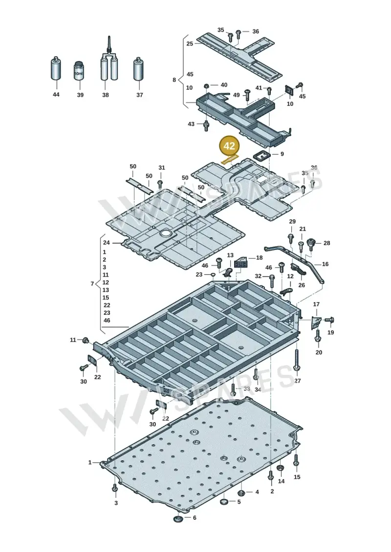 9J1915448 — Audi RS e-tron GT (2020-2025) diagram 4j1915520, position 42