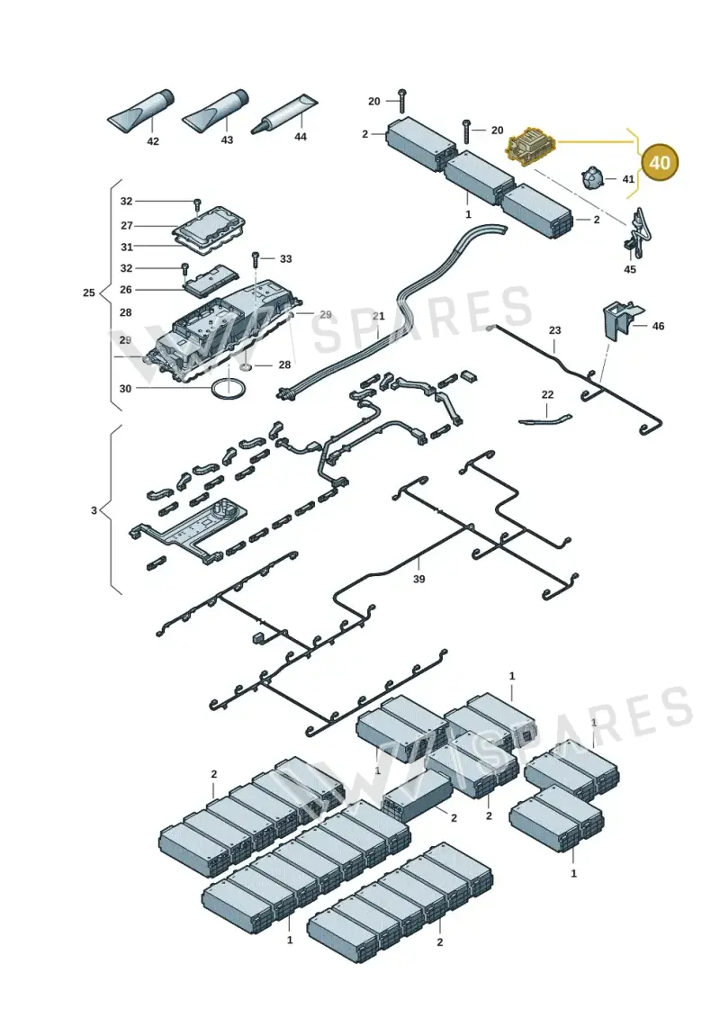 9J1915463C — Audi RS e-tron GT (2020-2025) diagram 4j1915540, position 40
