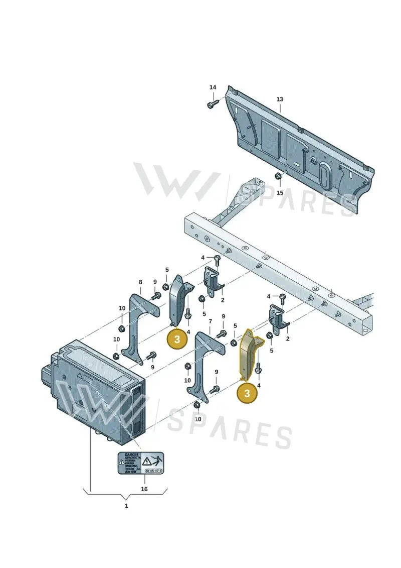9J1915517A — Audi RS e-tron GT (2020-2025) diagram 4j1915580, position 3