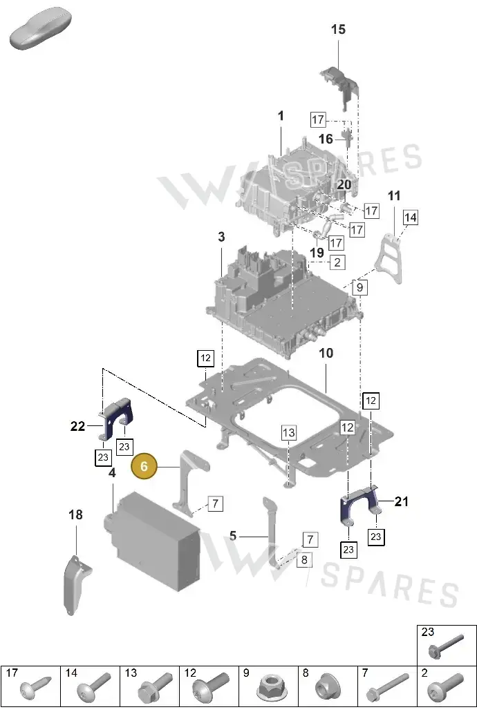 9J1915543 — Porsche Taycan Sport Turismo (2019-2024) diagram p56251300, position 6