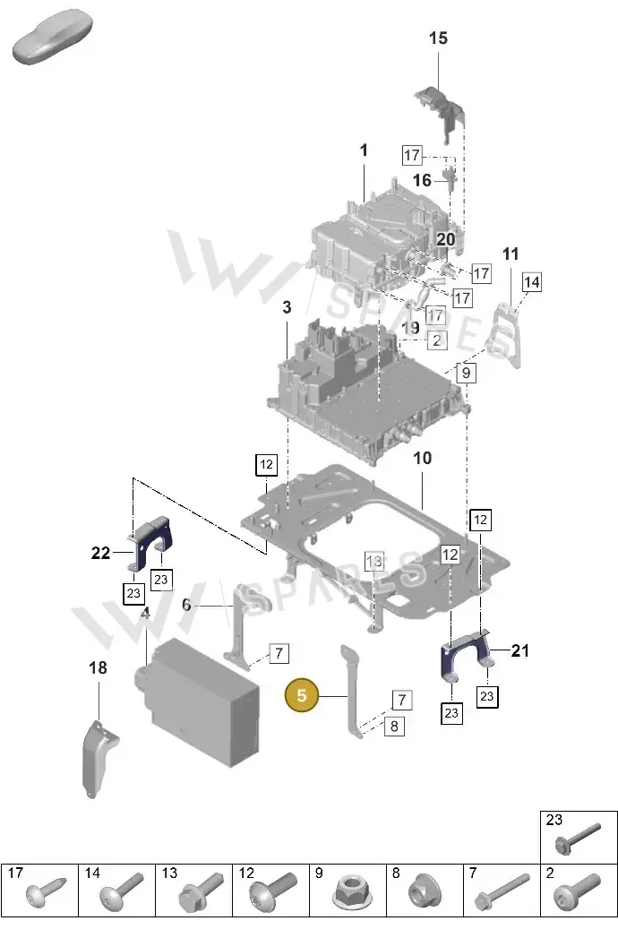 9J1915543A — Porsche Taycan Sport Turismo (2019-2024) diagram p56251300, position 5