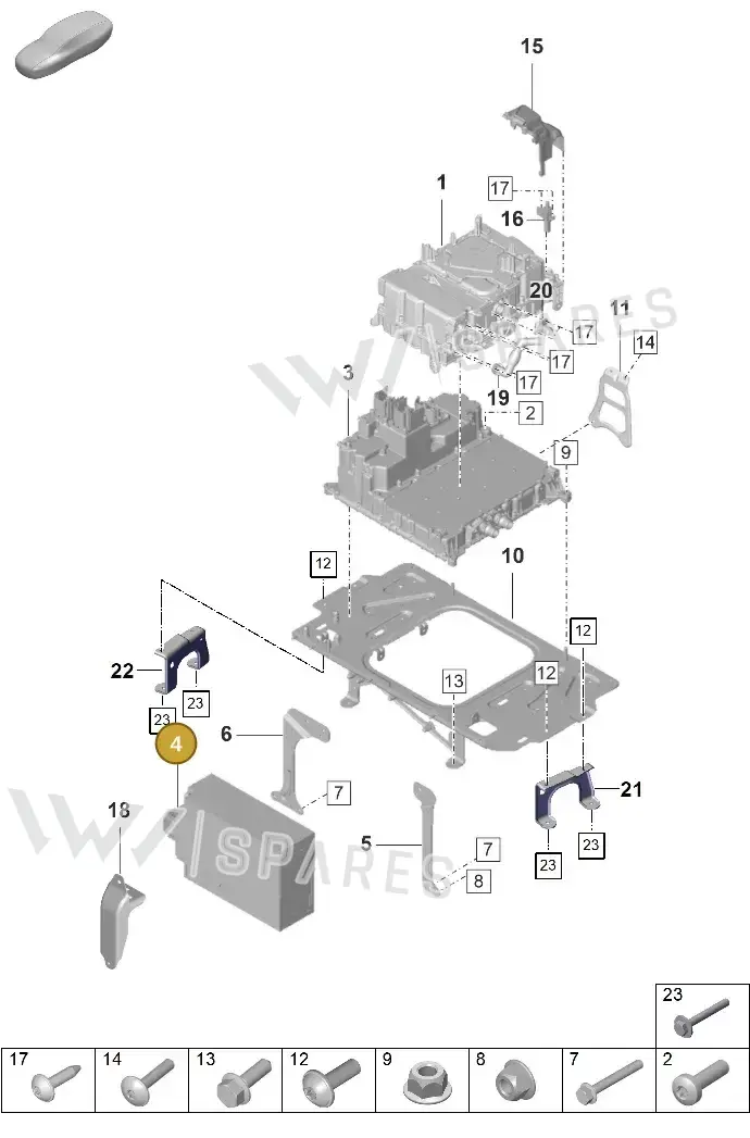 9J1915681BT — Porsche Taycan Sport Turismo (2019-2024) diagram p56251300, position 4