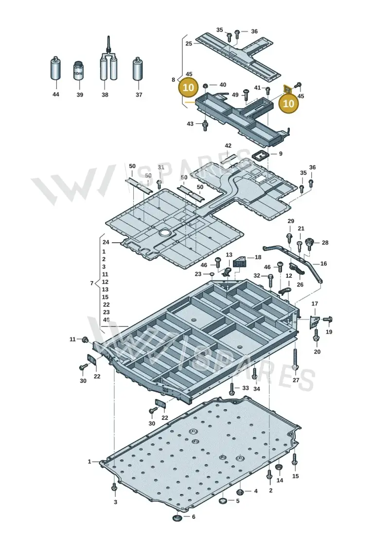 9J1915754A — Audi RS e-tron GT (2020-2025) diagram 4j1915520, position 10