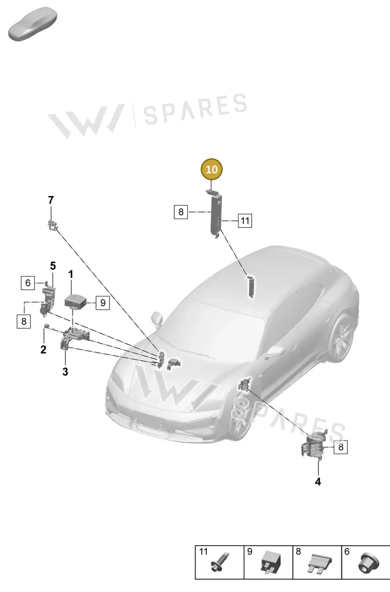 9J1937593 — Porsche Taycan Sport Turismo (2023-2025) diagram p64902000, position 10