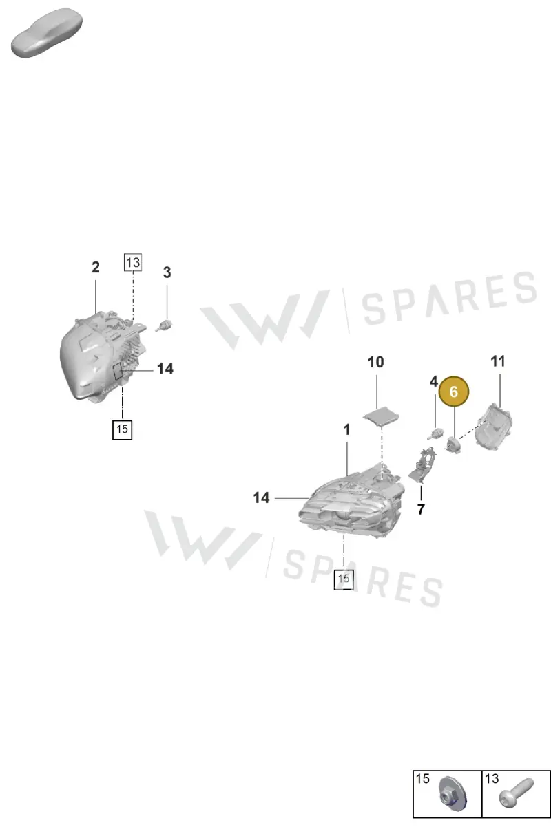 9J1941052 — Porsche Taycan Sport Turismo (2019-2024) diagram p56905010, position 6