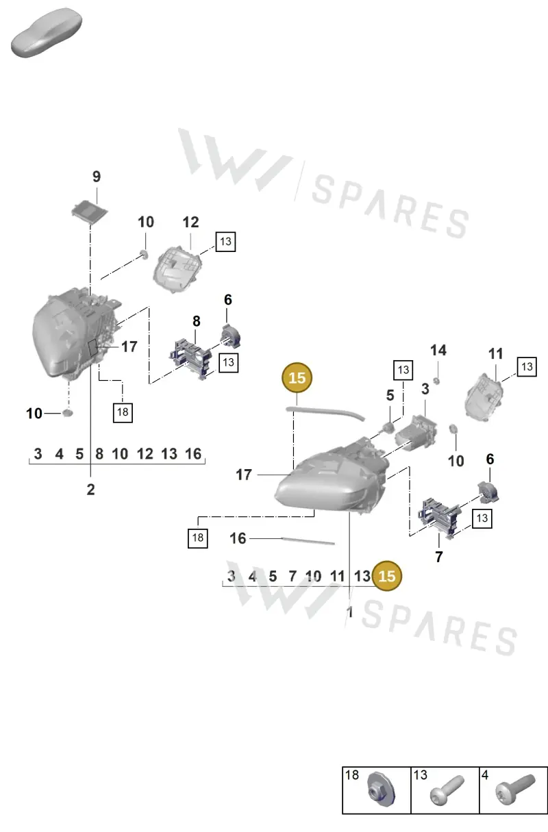 9J1941119 — Porsche Taycan Sport Turismo (2019-2024) diagram p56905020, position 15