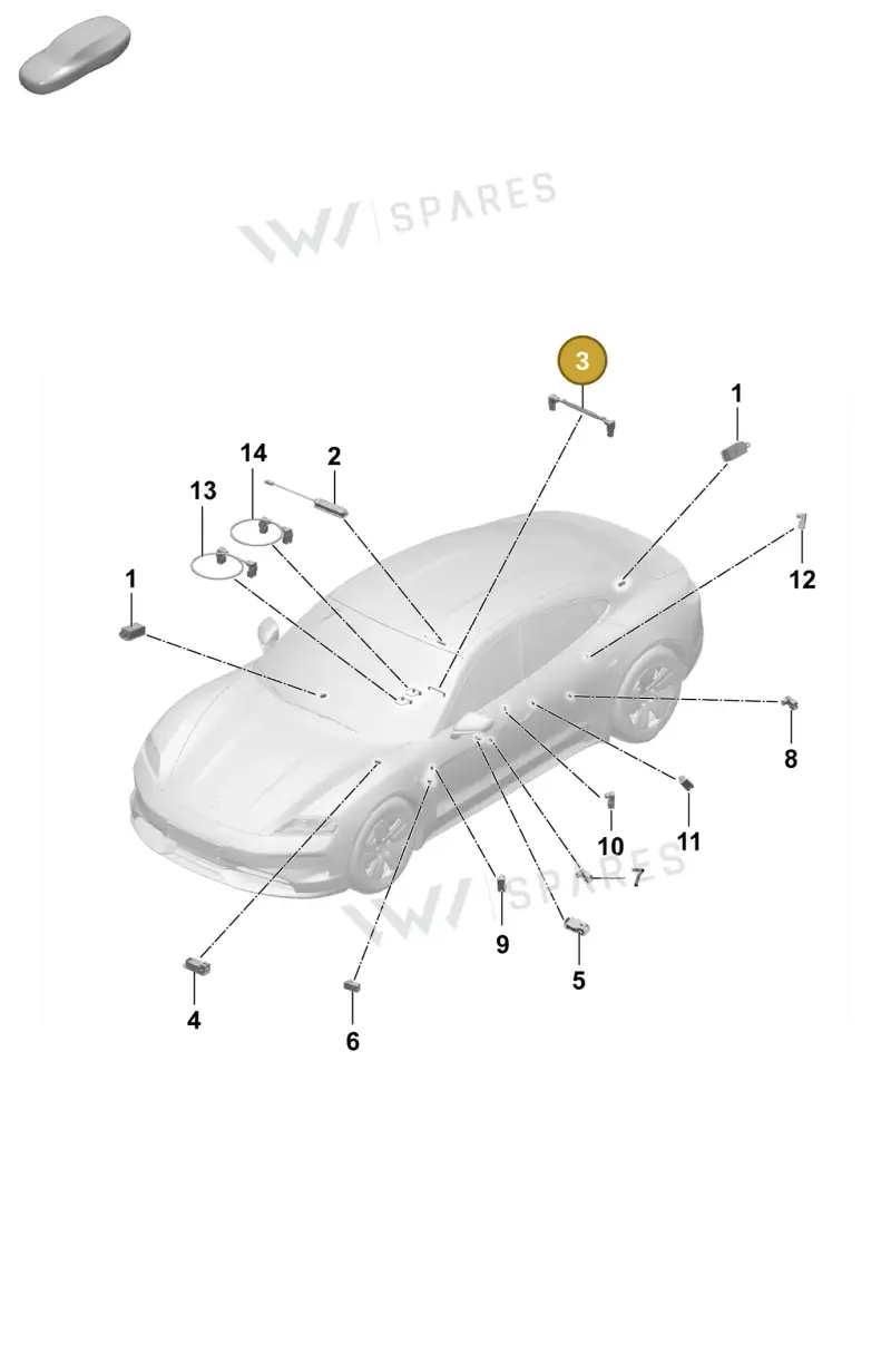 9J1947267 — Porsche Taycan Sport Turismo (2023-2025) diagram p64905200, position 3