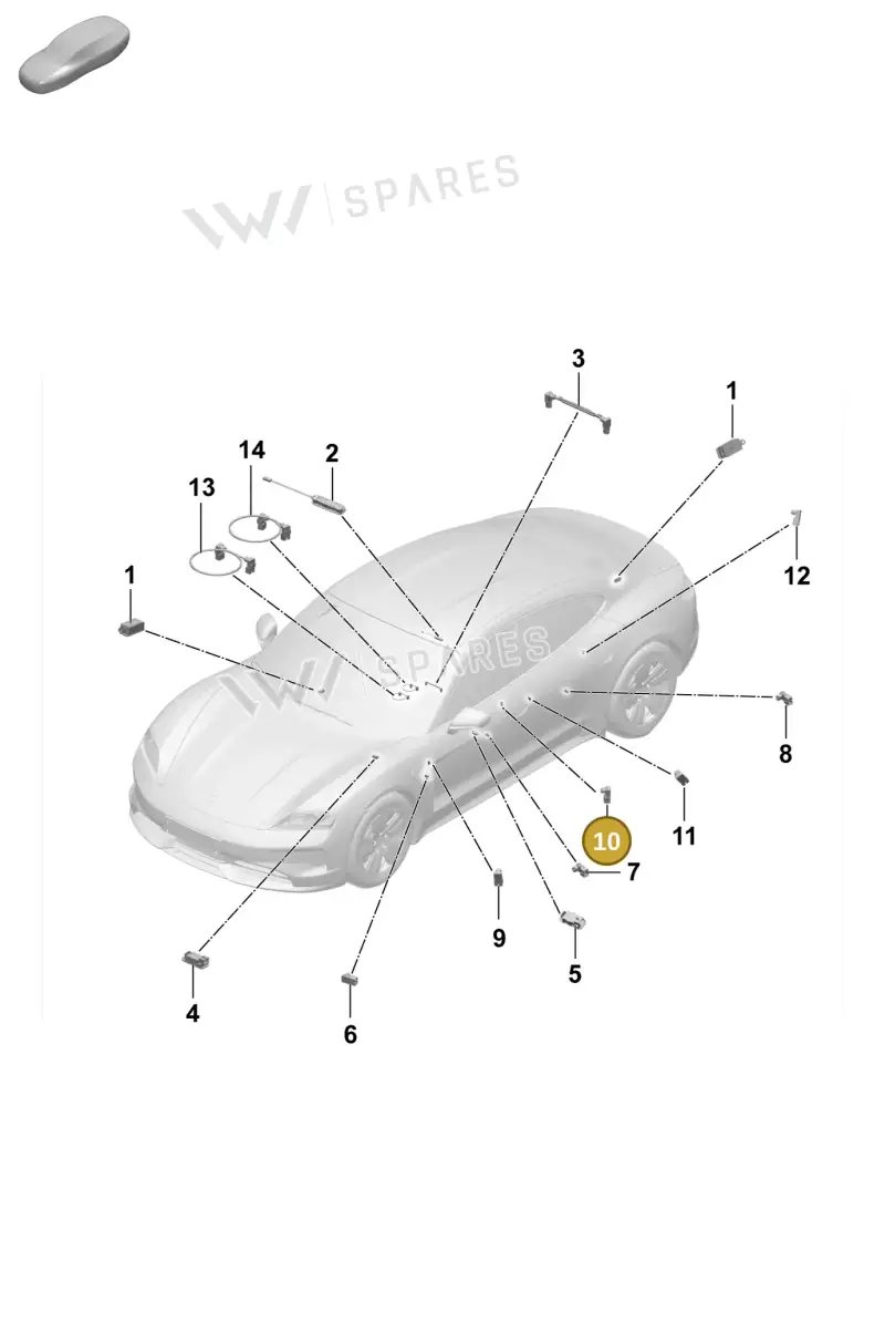 9J1947581G — Porsche Taycan Sport Turismo (2023-2025) diagram p64905200, position 10