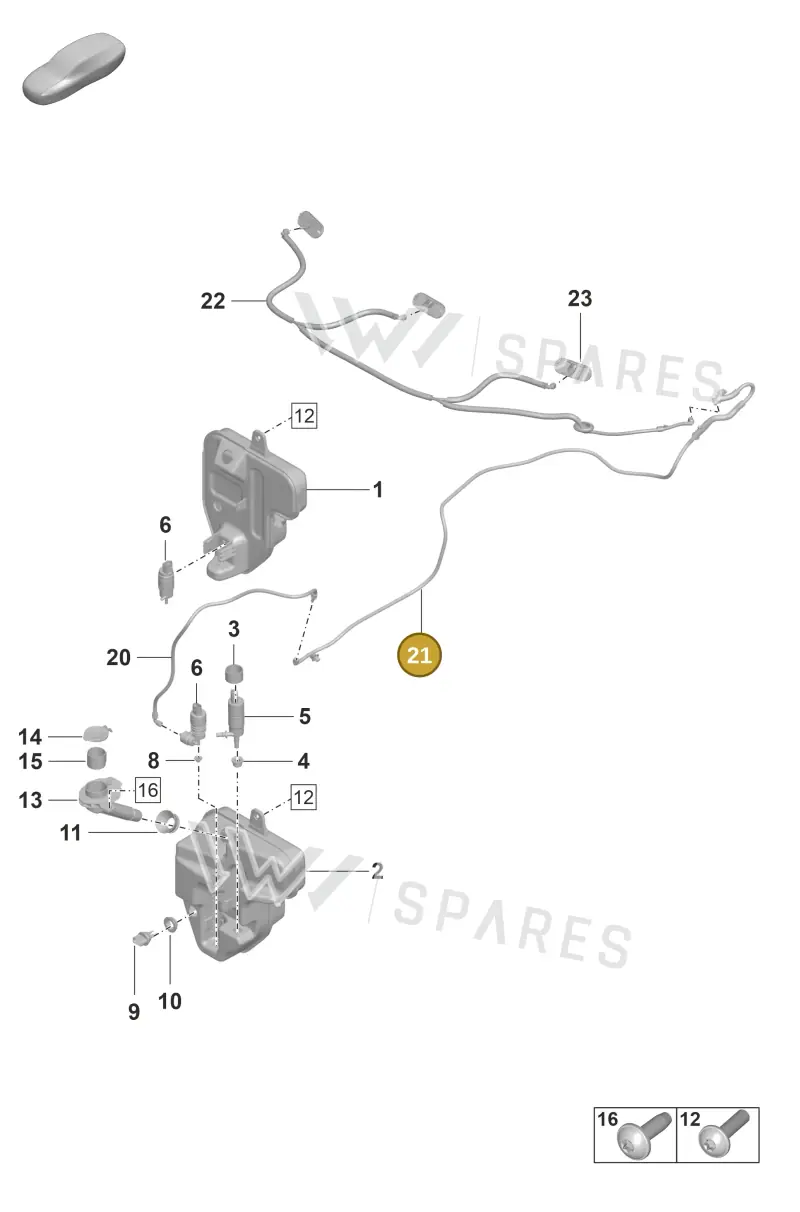 9J1955673 — Porsche Taycan Sport Turismo (2019-2024) diagram p56904100, position 21